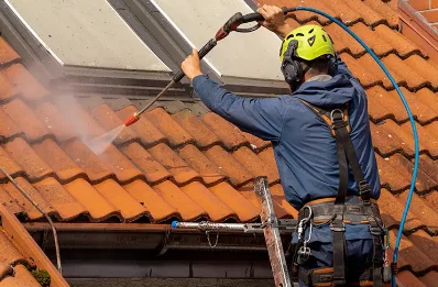 Démoussage et hydrofuge de toiture aux Omergues